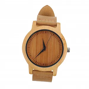 Часы LIFKOME из бамбука для мужчин Кварцевый циферблат - Фото 1