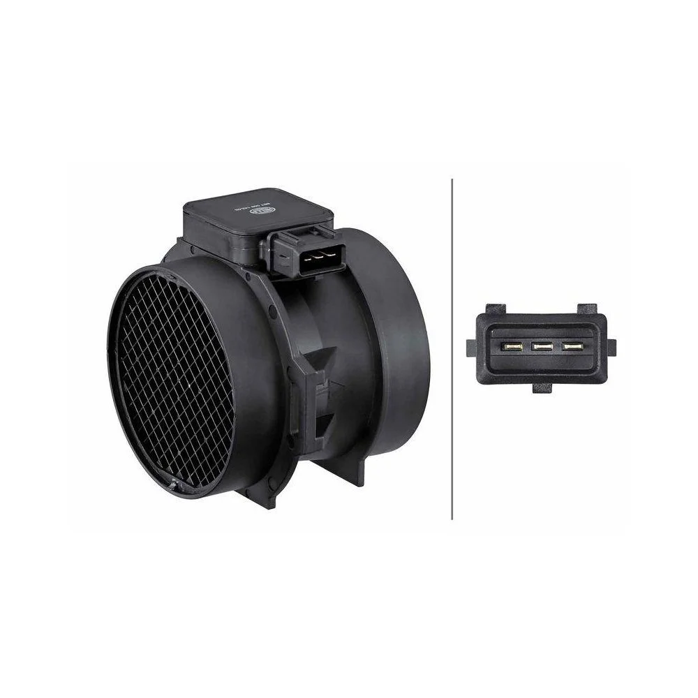 Датчик массового расхода воздуха HELLA 8ET 009 142-021 для BMW, MACK, HYUNDAI, KIA, HITACHI, фото №1