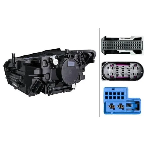 Фара головного света HELLA 1EX 015 558-521 для MERCEDES-BENZ, правая, фото №2