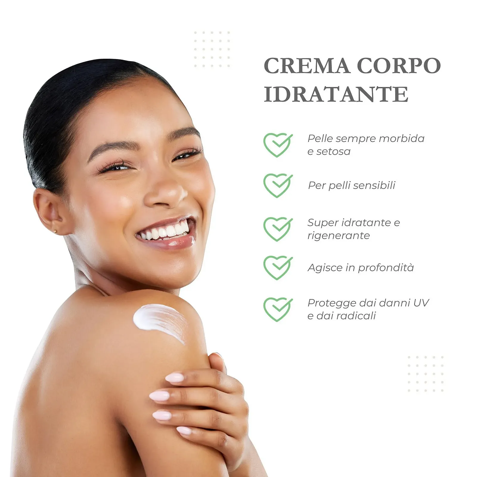 Крем для тіла irsan Зволожуючий, Регенеруючий, Еластичний з Термальною водою, Соком Алое Вера, Маслом Ши, 250 мл, фото №3