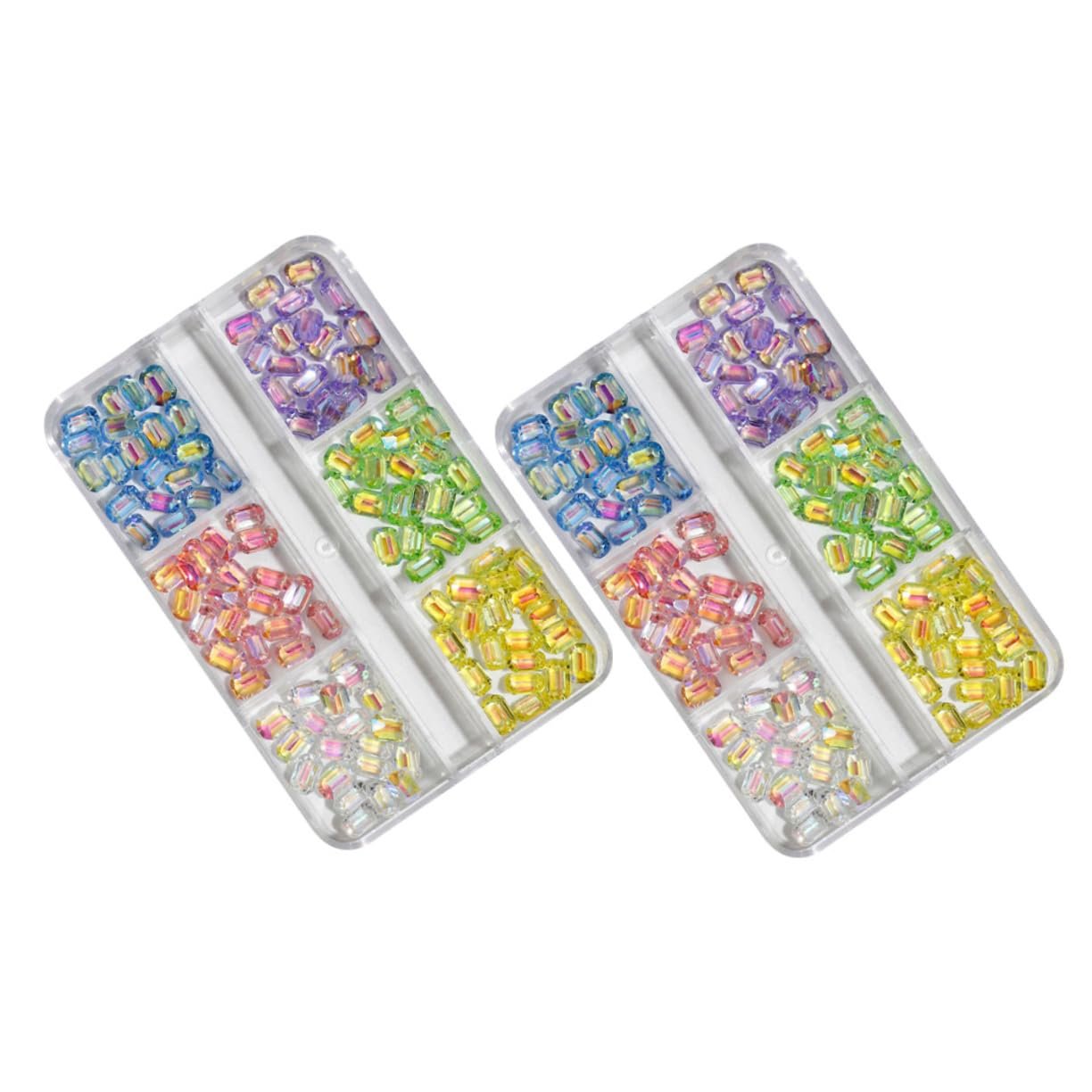 Mikinona Home Decor 2 коробки Аксессуары для ногтей Набор для маникюра DIY Украшения для маникюра Маленькие бриллиантовые украшения из смолы для ногтей Разноцветные бриллианты для самостоятельного изготовления ногтей, фото №1