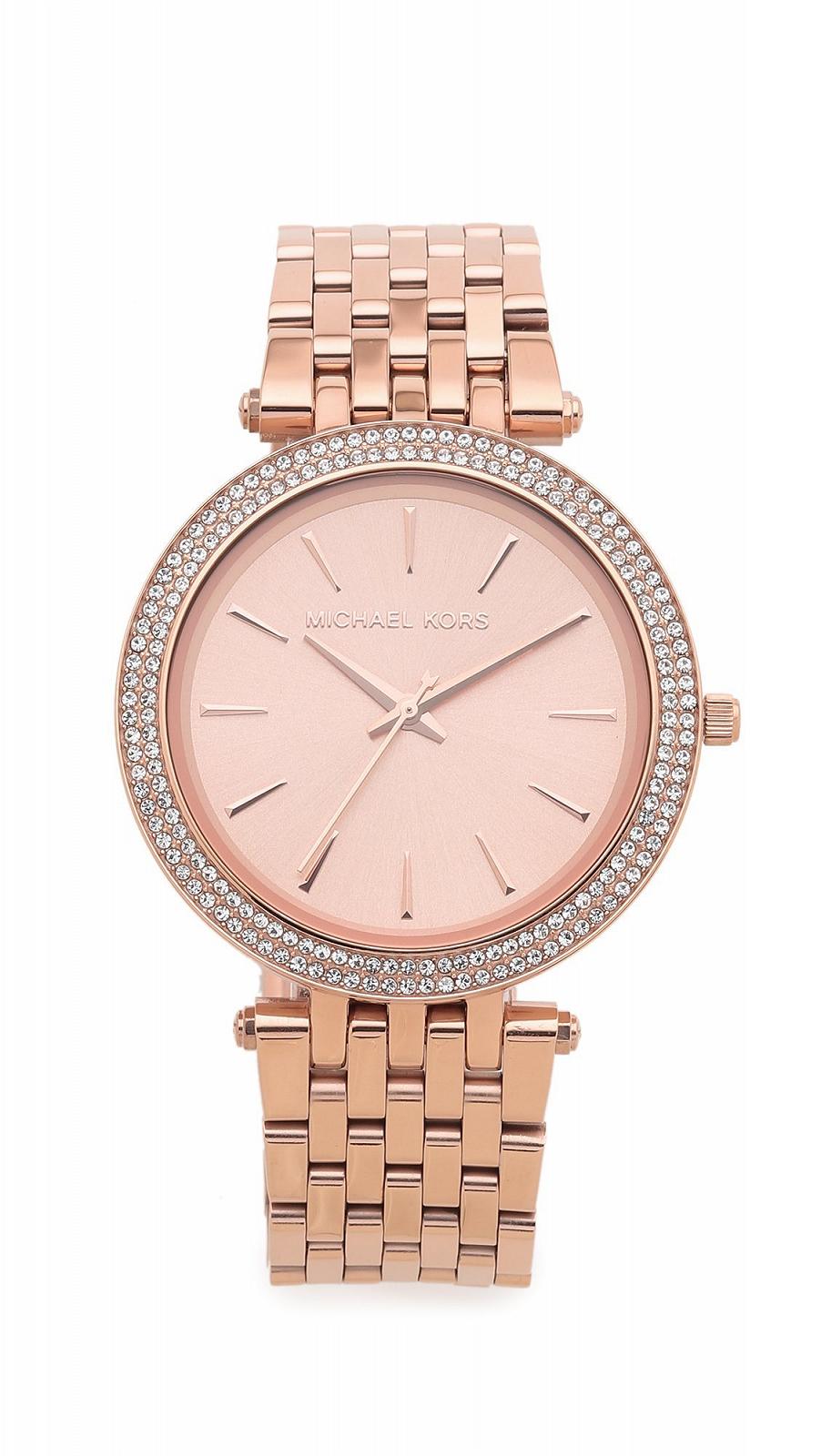 Женские часы Michael Kors Darci Кварцевый механизм Розовое золото Ремешок из нержавеющей стали, фото №1