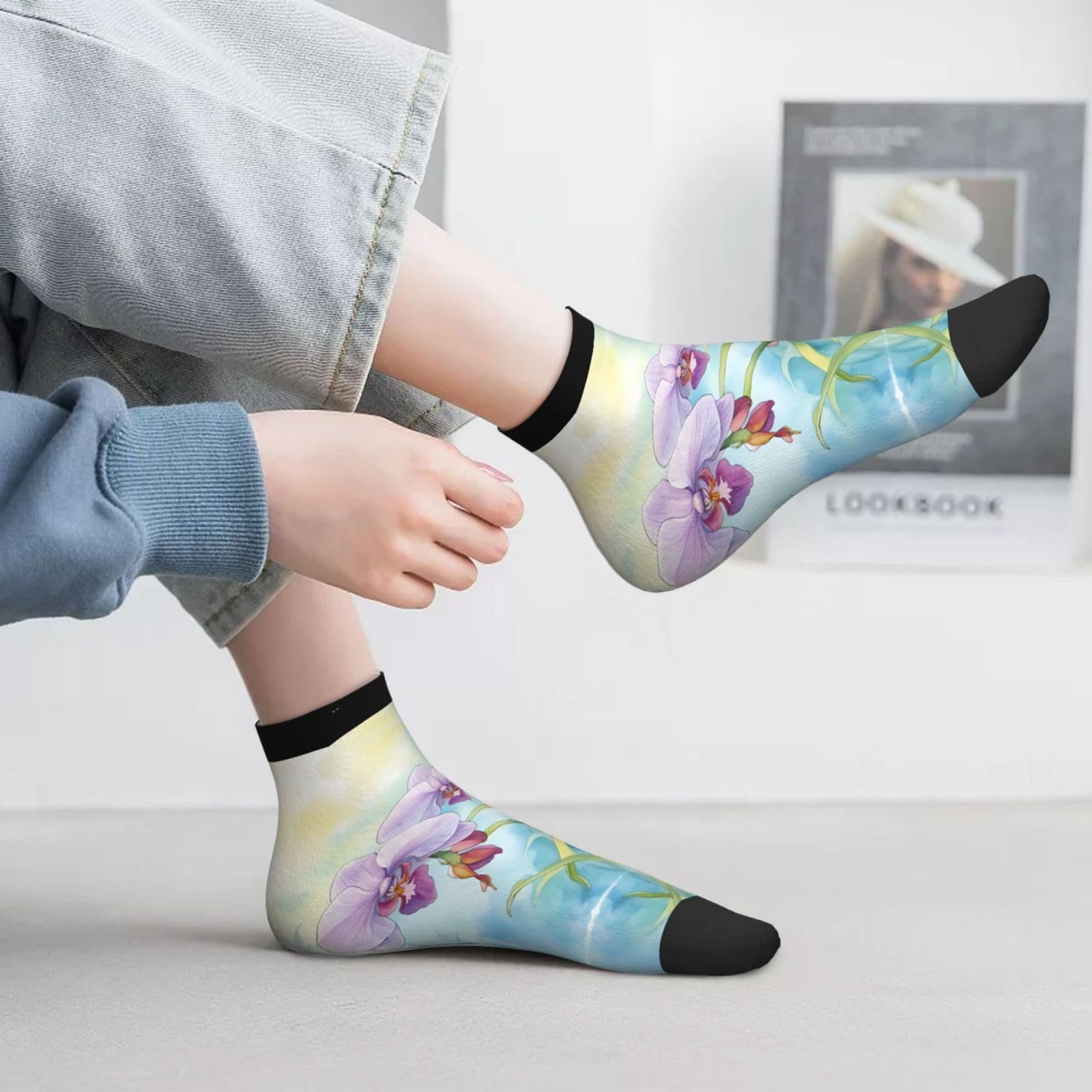 Шкарпетки Квітка Орхідея, One Size, фото №9