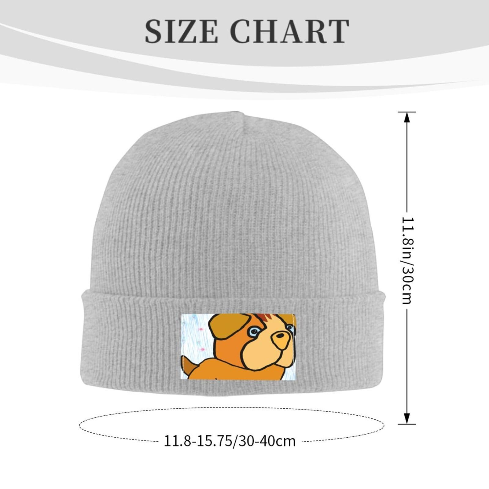 Вязаная шапка BROLEO с мультяшным мопсом, фото №2