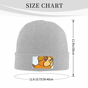 Вязаная шапка BROLEO с мультяшным мопсом synthetic.ua - Фото 1