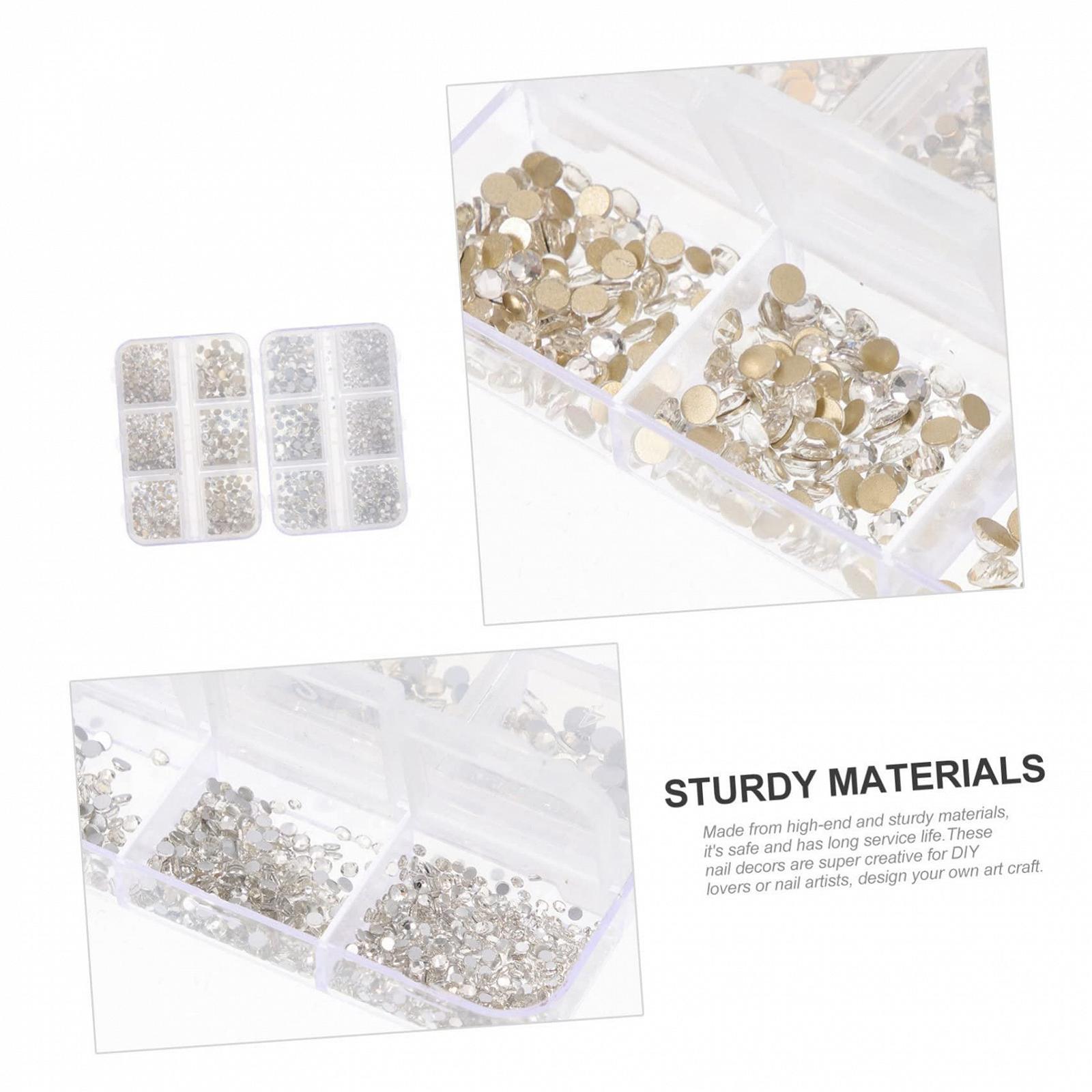 Стразы для ногтей (2 коробки) для рукоделия, украшения для ногтей, белые украшения, набор для маникюра, набор страз для самостоятельного изготовления, фото №4