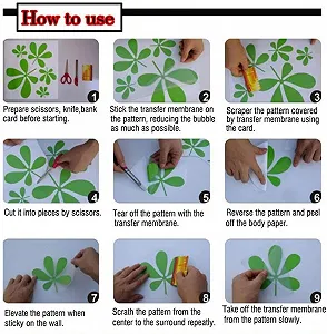 Наклейка на стіну Long Grass Flowers Tree Довгий очерет 56 x 72 см synthetic.ua - Фото 1