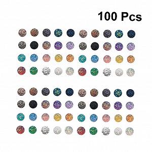 Аксессуары для ювелирных изделий Healvian Стразы Стекло Плоская задняя часть Серьги Декорированные аксессуары Круглые прозрачные Держатель для номера стола Искусственные друзы Кабошоны Смола synthetic.ua - Фото 1