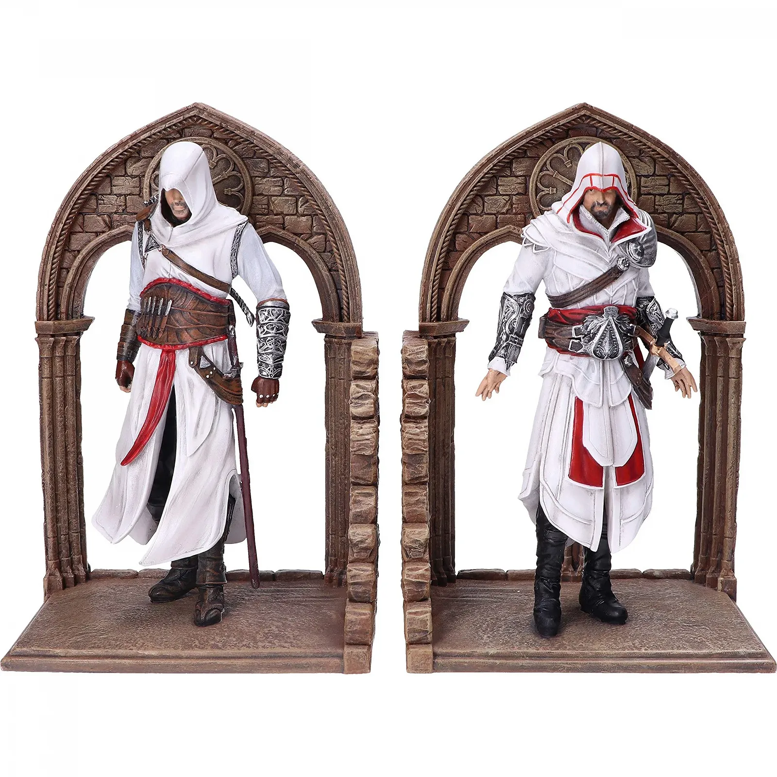 Тримачі для книг Nemesis Now Assassin's Creed Altair and Ezio Library Gaming, смола, коричневий, 24 см, фото №4