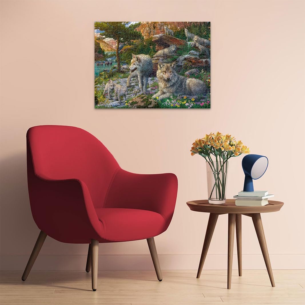 Пазл Ravensburger Animal Puzzle Wolf Pack in Spring Awakening 12000719 1500 элементов, фото №3