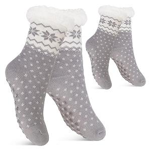 Зимние носки-тапочки Footstar для женщин и мужчин (1 или 2 пары) Cuddly Socks - Фото 1