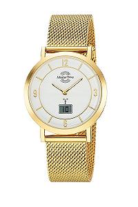 Часы Кварцевые Master Time MTLA-10949-12M Женские Аналоговые Цифровые с Миланским Ремешком из Нержавеющей Стали - Фото 1