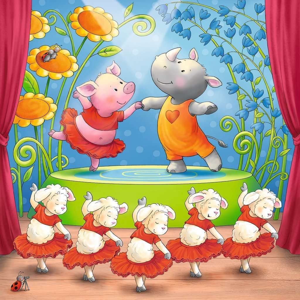 Детский пазл Ravensburger Animals on Stage 3 x 49 элементов для детей от 5 лет, фото №2