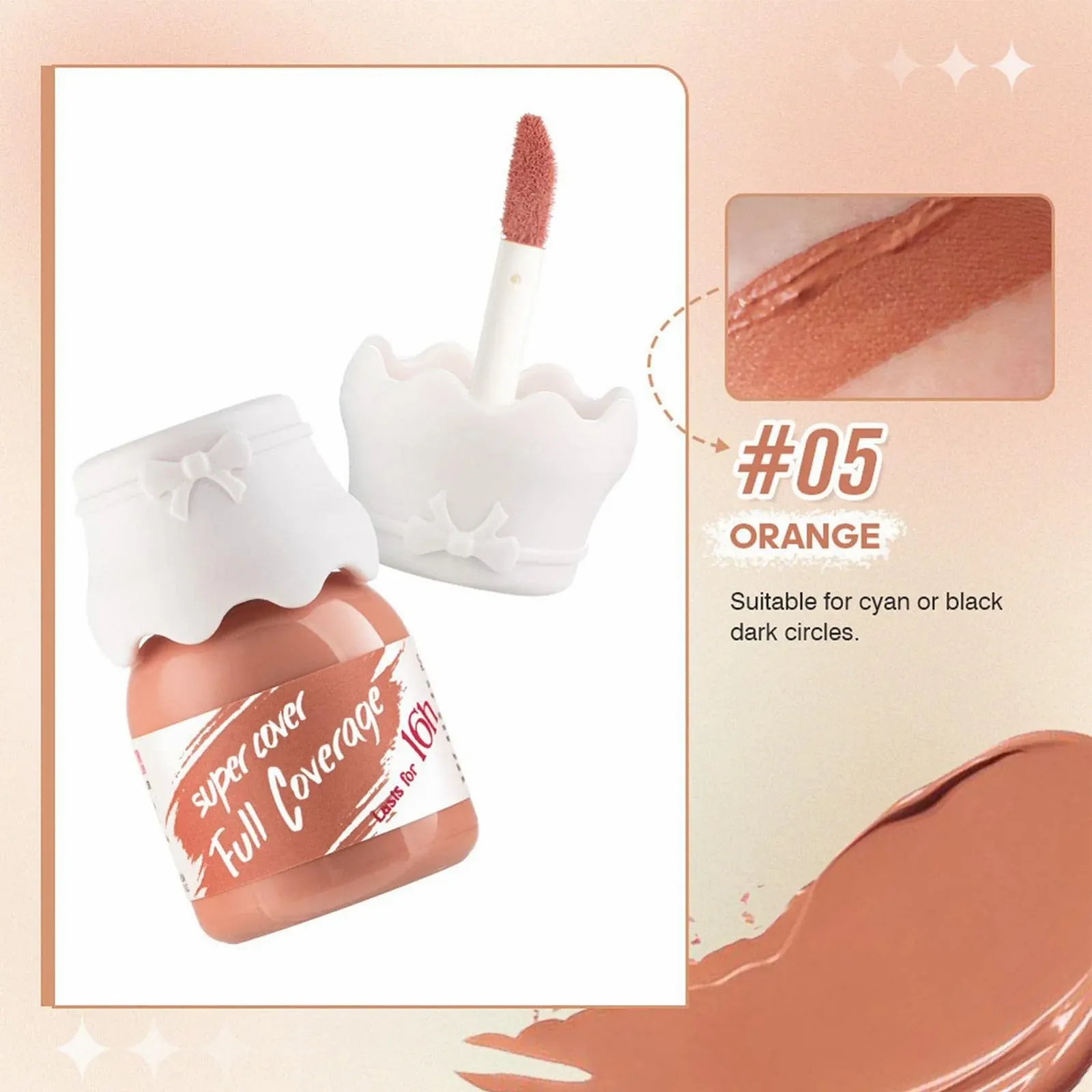 Консилер Raxove для корекції темних кіл під очима, 15 мл, легкий відтінок, фото №5