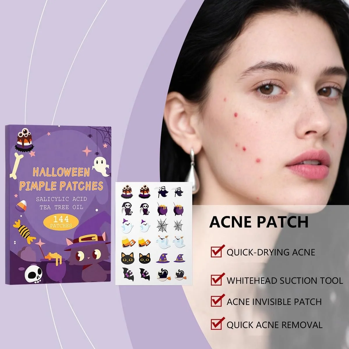 Патчи от прыщей Autmor Halloween для лица, 144 шт, фото №8