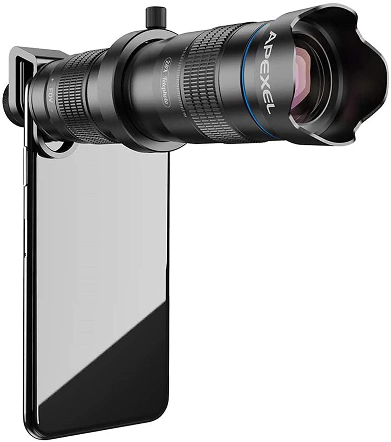 Монокуляр QHYTL Teleskop HD 28x з телефотооб'єктивом та затвором, фото №1