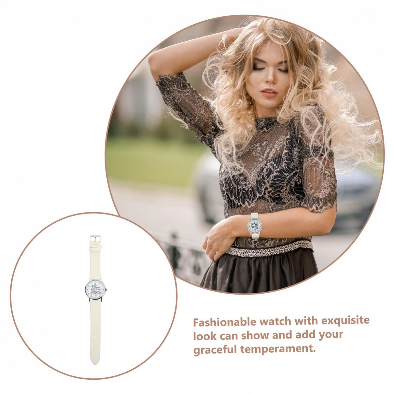 Часы LIFKOME Женские наручные часы и браслет Кожаные белые, фото №6 Часы LIFKOME Женские наручные часы и браслет Кожаные белые, фото №6