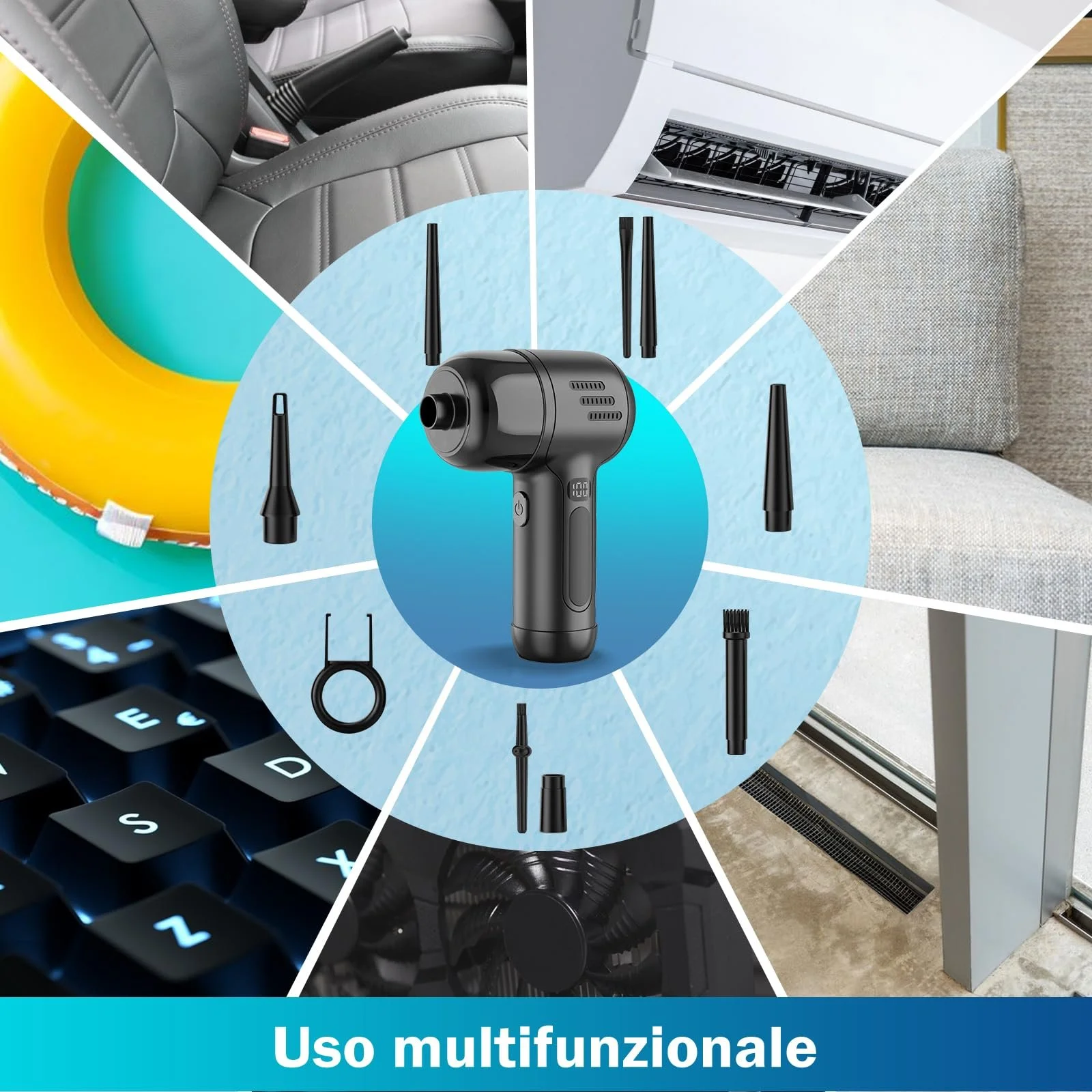 Електрична повітродувка ULtronics X 3 швидкості 165 000 об/хв 10 400 мАг Акумуляторна, фото №4