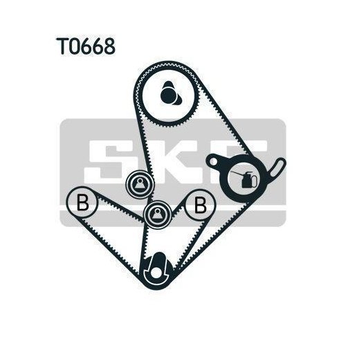 Комплект ремня ГРМ SKF VKMA 95010 для MITSUBISHI HYUNDAI KIA, фото №2 Комплект ремня ГРМ SKF VKMA 95010 для MITSUBISHI HYUNDAI KIA, фото №2