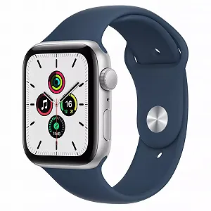 Смарт-годинник Apple Watch SE GPS 44mm Silver Aluminium Case with Abyss Blue Spo (MKQ43UL/A) - Фото 1