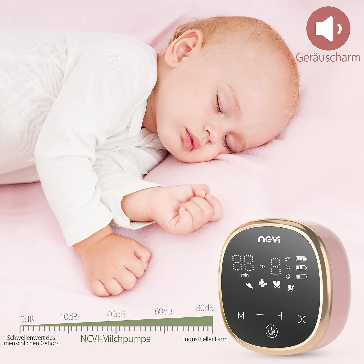 Электрический молокоотсос NCVI 4 режима и 9 уровней Pink, фото №8 Электрический молокоотсос NCVI 4 режима и 9 уровней Pink, фото №8