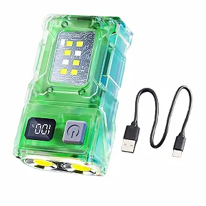 Портативний світлодіодний робочий ліхтар з акумуляторною батареєю та функцією мобільного живлення для риболовлі та бігу Портативна лампа - Фото 1