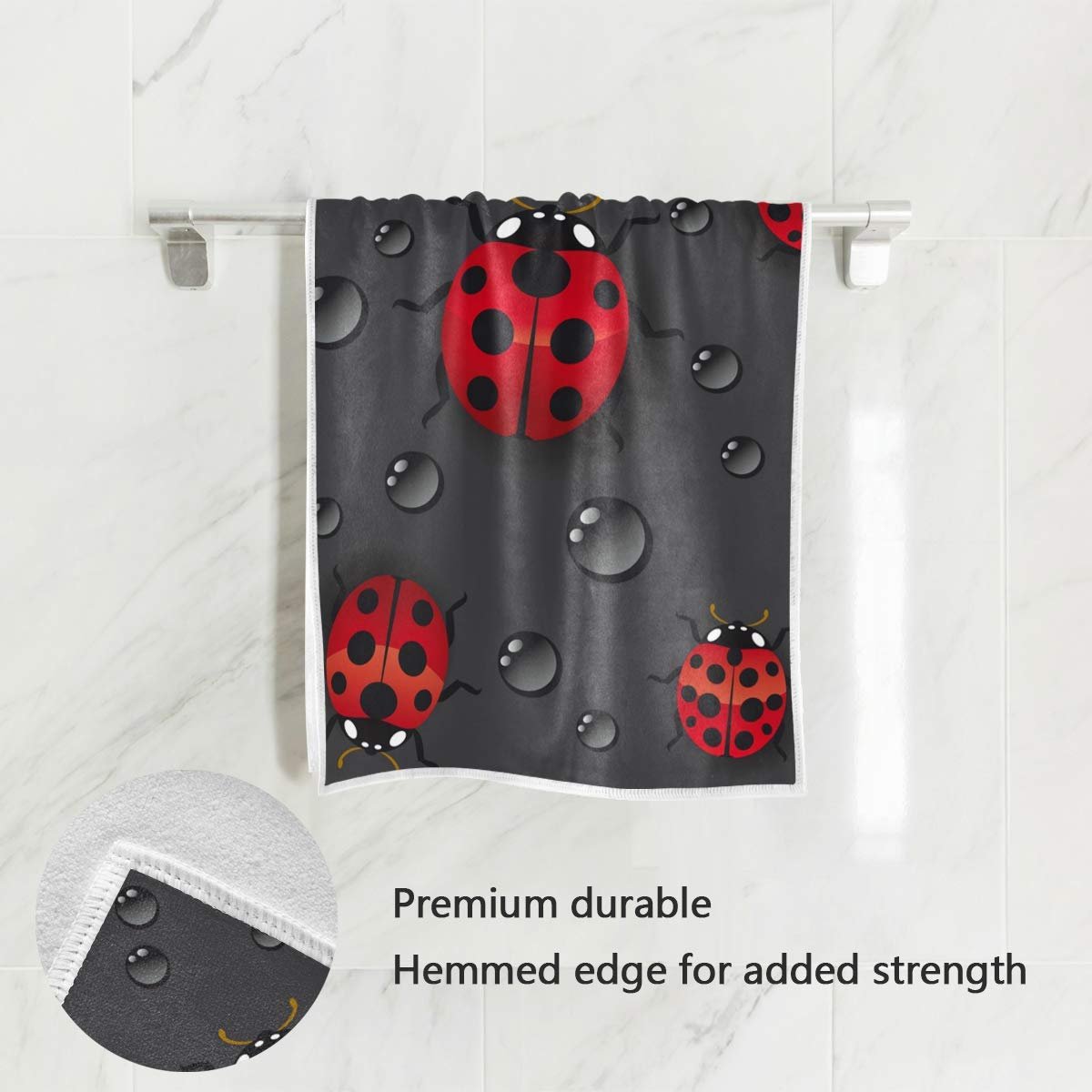 Рушник Ladybird Water Drops бавовна/поліестер м'який дихаючий 30 x 15 дюймів, фото №2
