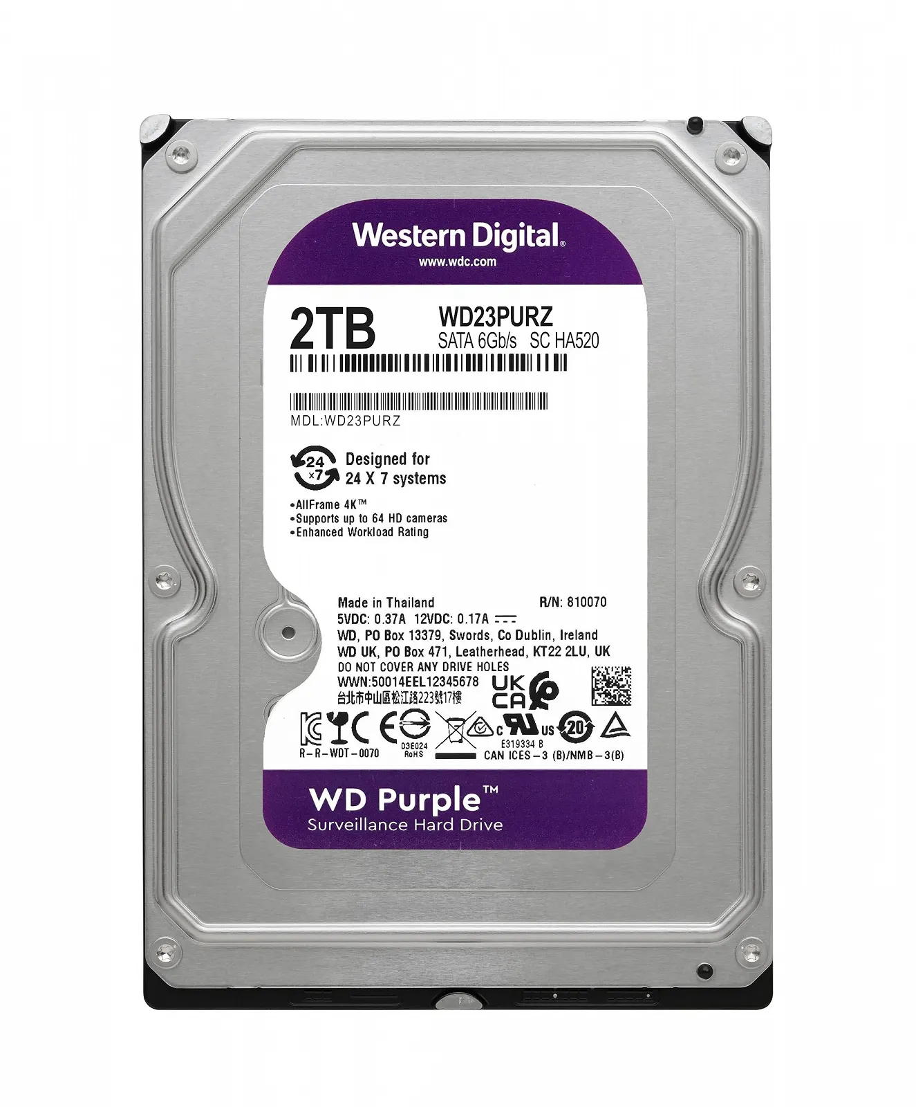 Жесткий диск WD Purple 2TB, фото №2
