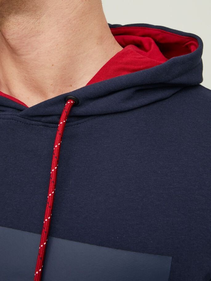Худі JCOLOGAN SWEAT HOOD AW22 SN 12216327-Navy Blazer Jack&Jones Темно-синій L, фото №3