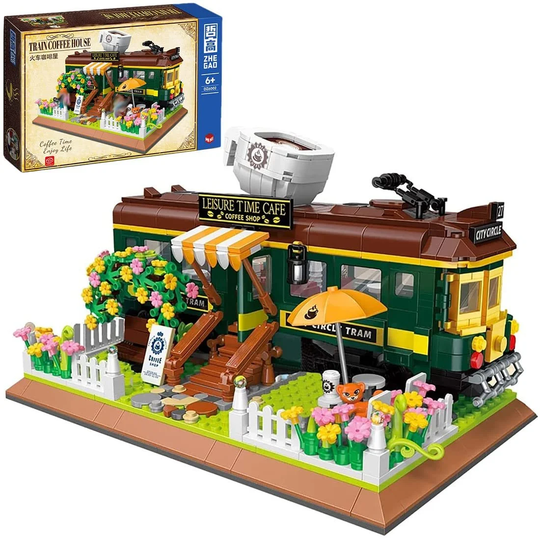 Конструктор Кафе Поезд AKOGD Модель Здания, фото №1 Конструктор Кафе Поезд AKOGD Модель Здания, фото №1