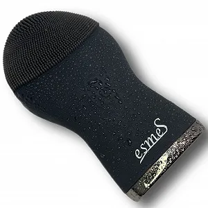 Щітка для очищення обличчя esmeS Силіконова гігієнічна водонепроникна Матовий чорний synthetic.ua - Фото 1