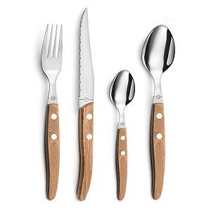 Купити Набір столових приборів Lou Laguiole CANOPÉE 24 шт з високоякісними дерев'яними ручками - Фото 1 Набір столових приборів Lou Laguiole CANOPÉE 24 шт з високоякісними дерев'яними ручками - Фото 1