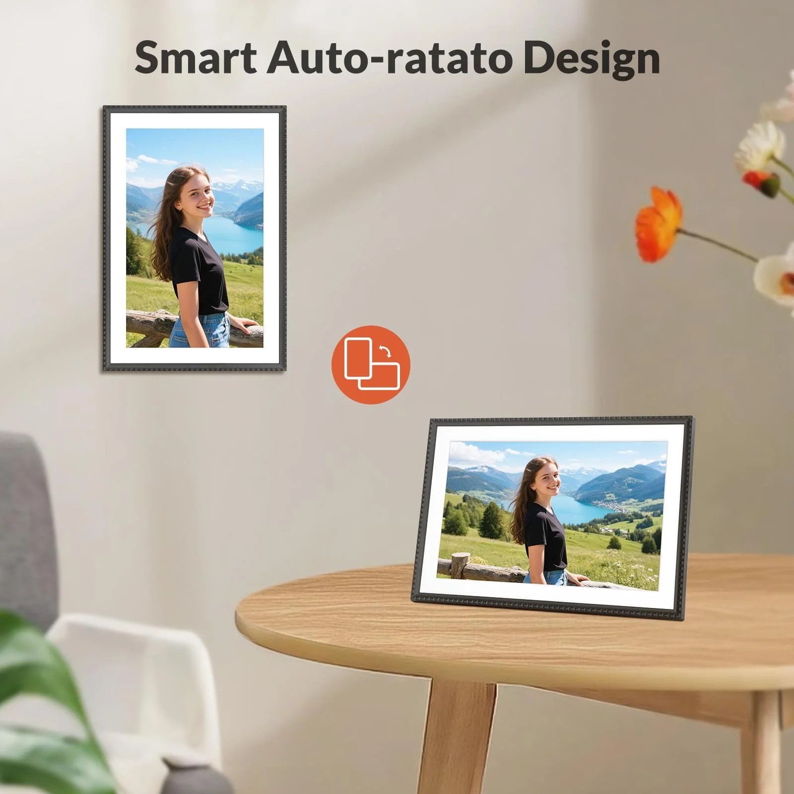 Цифровая фоторамка Bestrip FRAMEO 10.1 дюйма IPS LCD Touch Screen 32 GB WiFi LED Backlight, фото №5