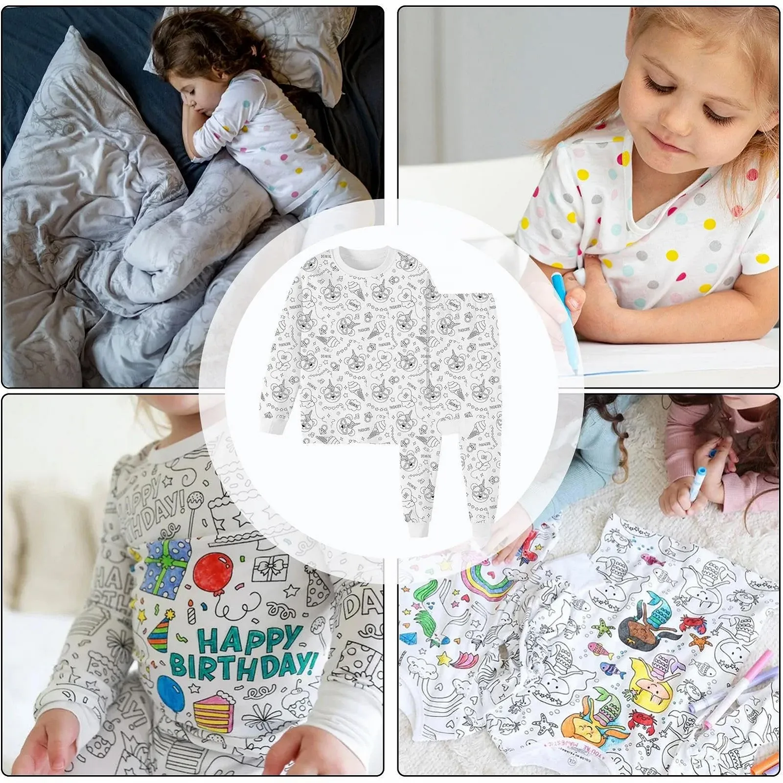 Дитяча піжама Smileshiney з розмальовками для дітей, фото №4