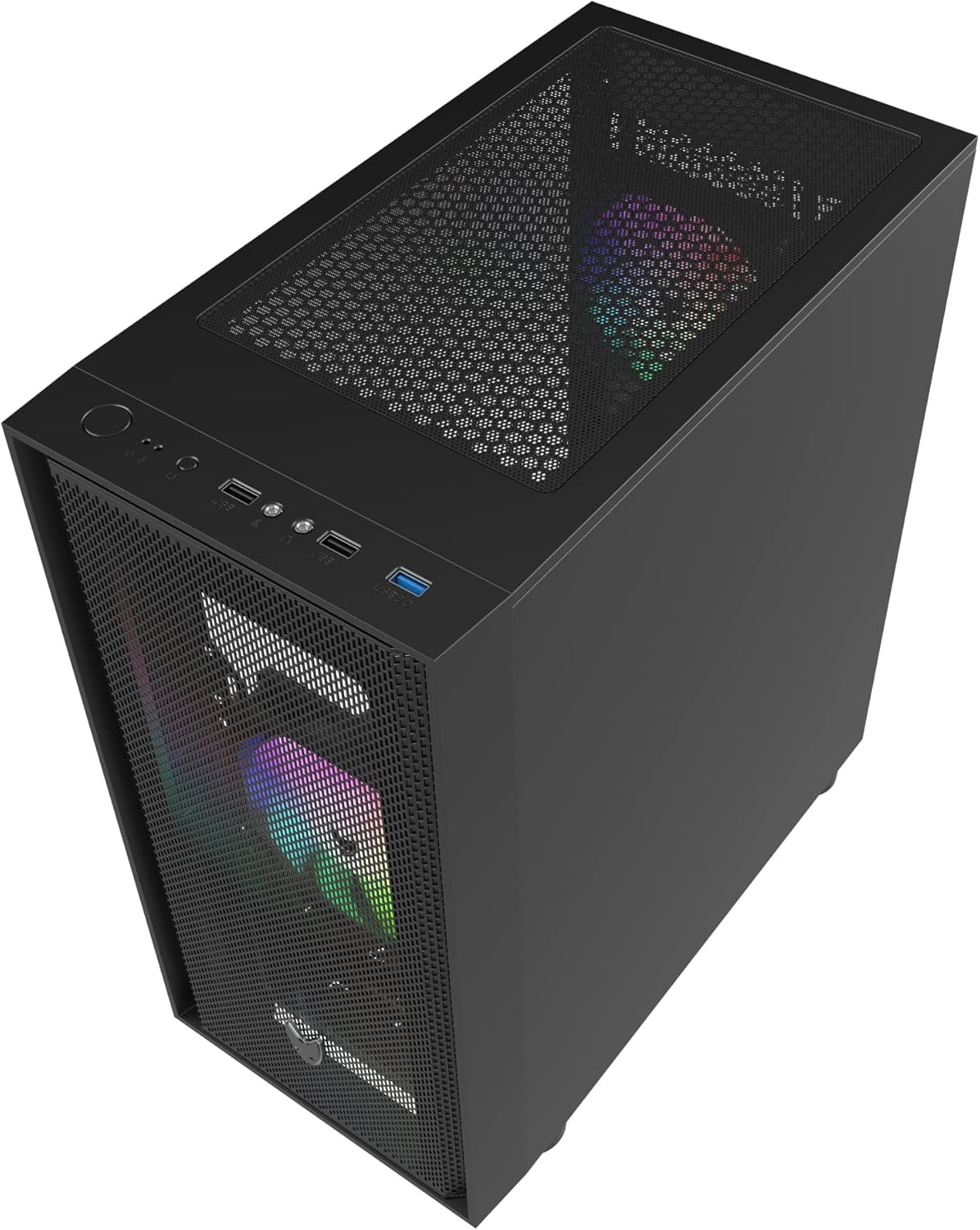 Корпус для ПК Oversteel AERIS / RGB / Без БЖ / Чорний, фото №3