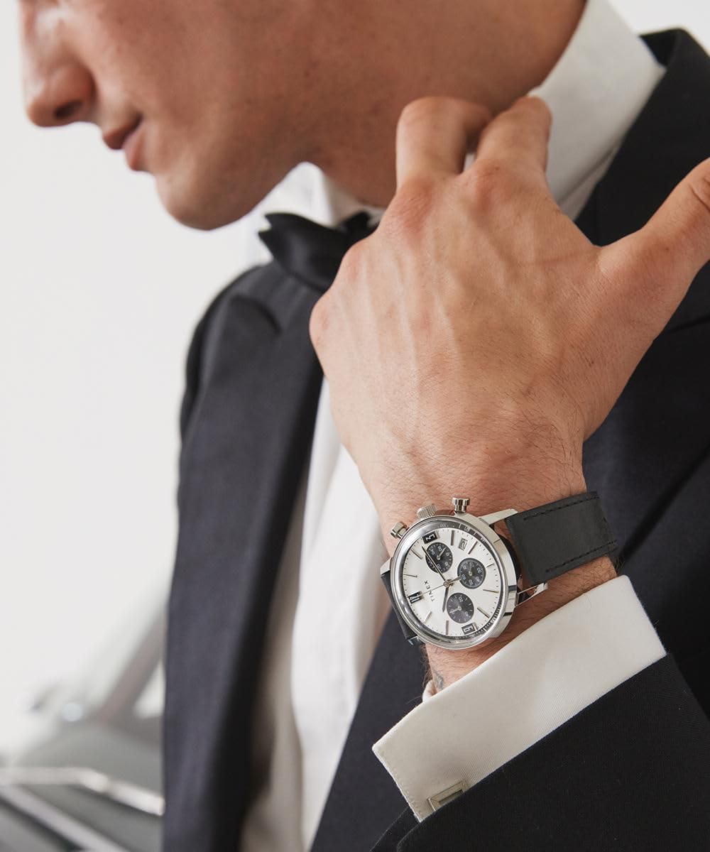 Мужские часы-хронограф Timex Marlin с кожаным ремешком, фото №6 Мужские часы-хронограф Timex Marlin с кожаным ремешком, фото №6