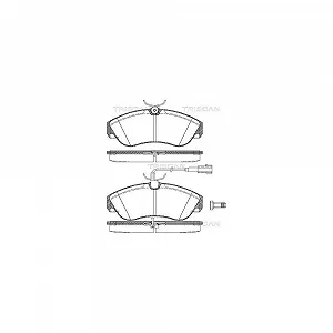 Комплект гальмівних колодок TRISCAN 8110 15017 для CITROËN FIAT PEUGEOT - Фото 1
