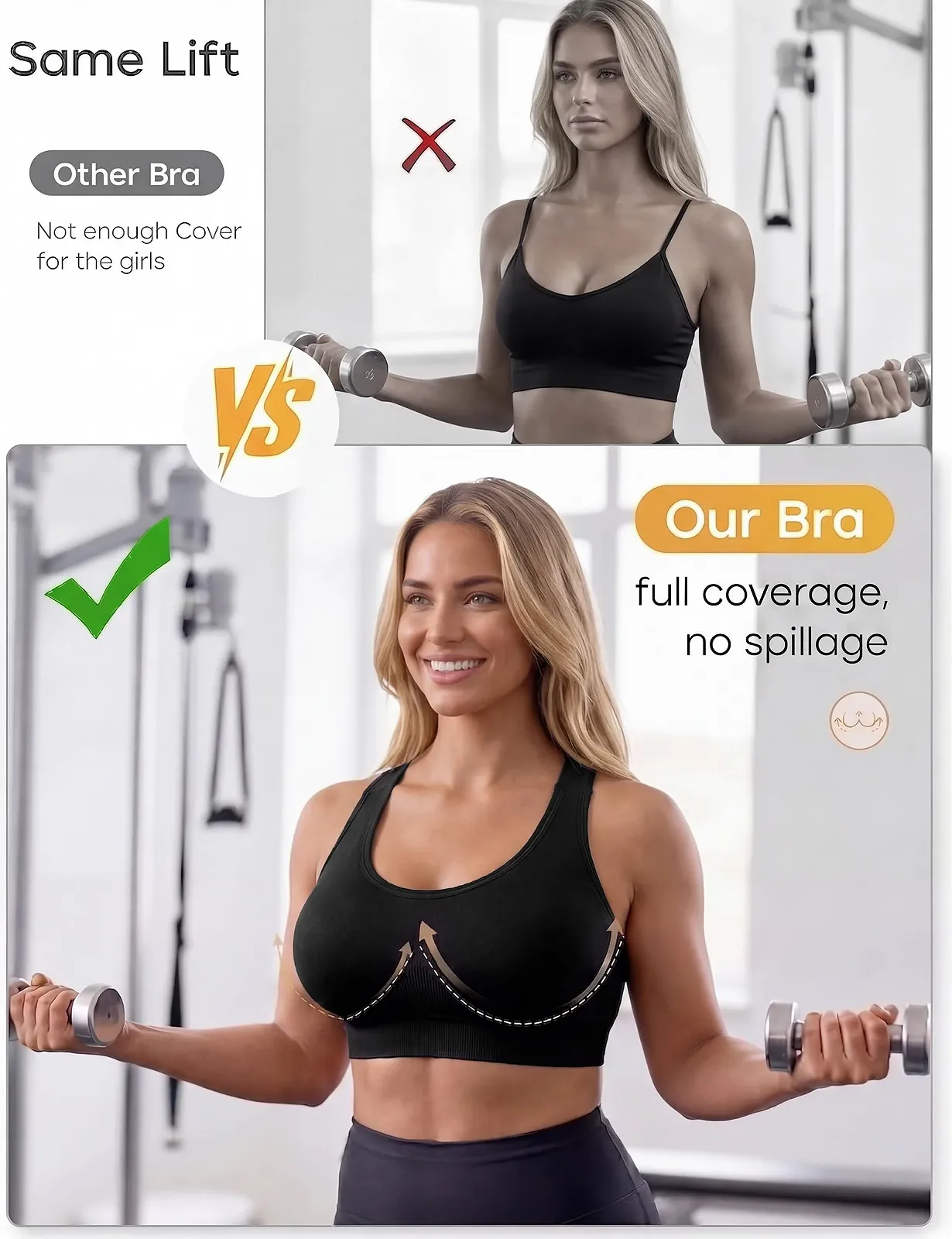 Спортивный бюстгальтер Aseniza Push Up регулируемый с широкими бретелями без косточек с перекрещенной спинкой и уплотнением для фитнеса бега йоги, фото №3 Спортивный бюстгальтер Aseniza Push Up регулируемый с широкими бретелями без косточек с перекрещенной спинкой и уплотнением для фитнеса бега йоги, фото №3