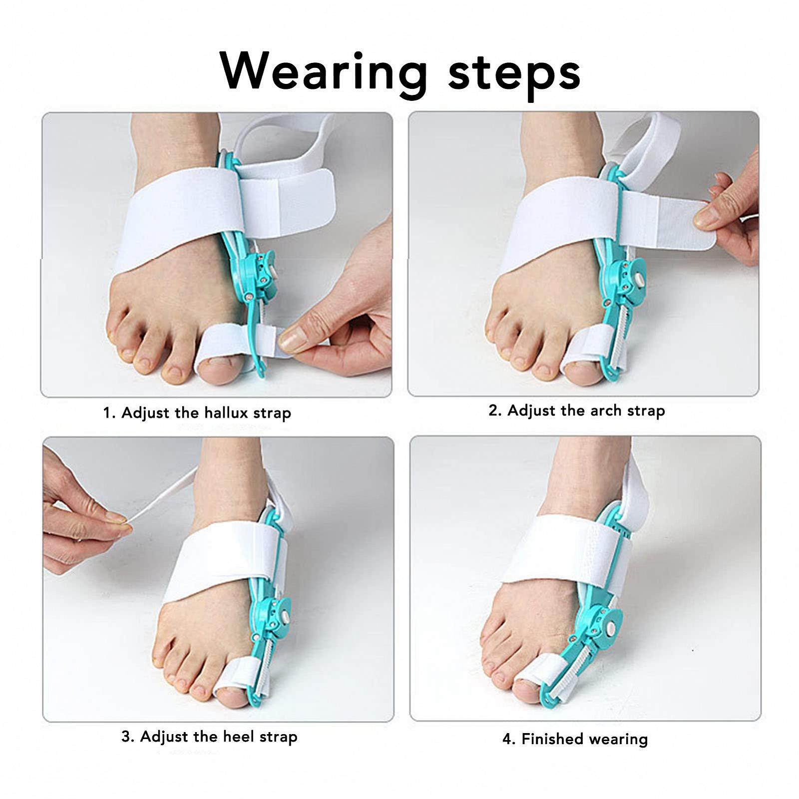 Шина для великого пальця стопи Регульована професійна м'яка ортопедична для денного та нічного відновлення, фото №9