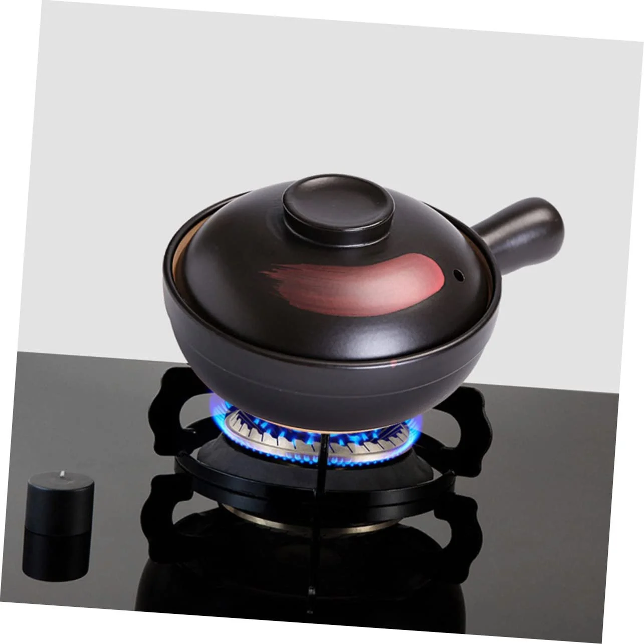 Кастрюля глиняная Garneck жаропрочная с ручкой для тушения и бибимбапа для газовых плит, фото №4