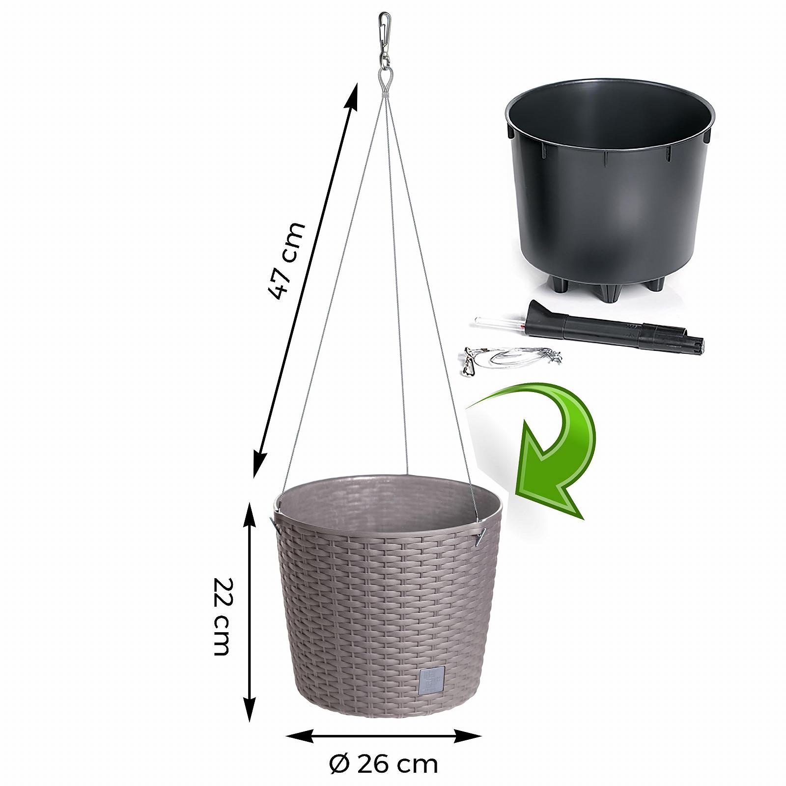 Підвісний кошик Rato Пластик Стійкий до погодних умов Мокко, фото №7