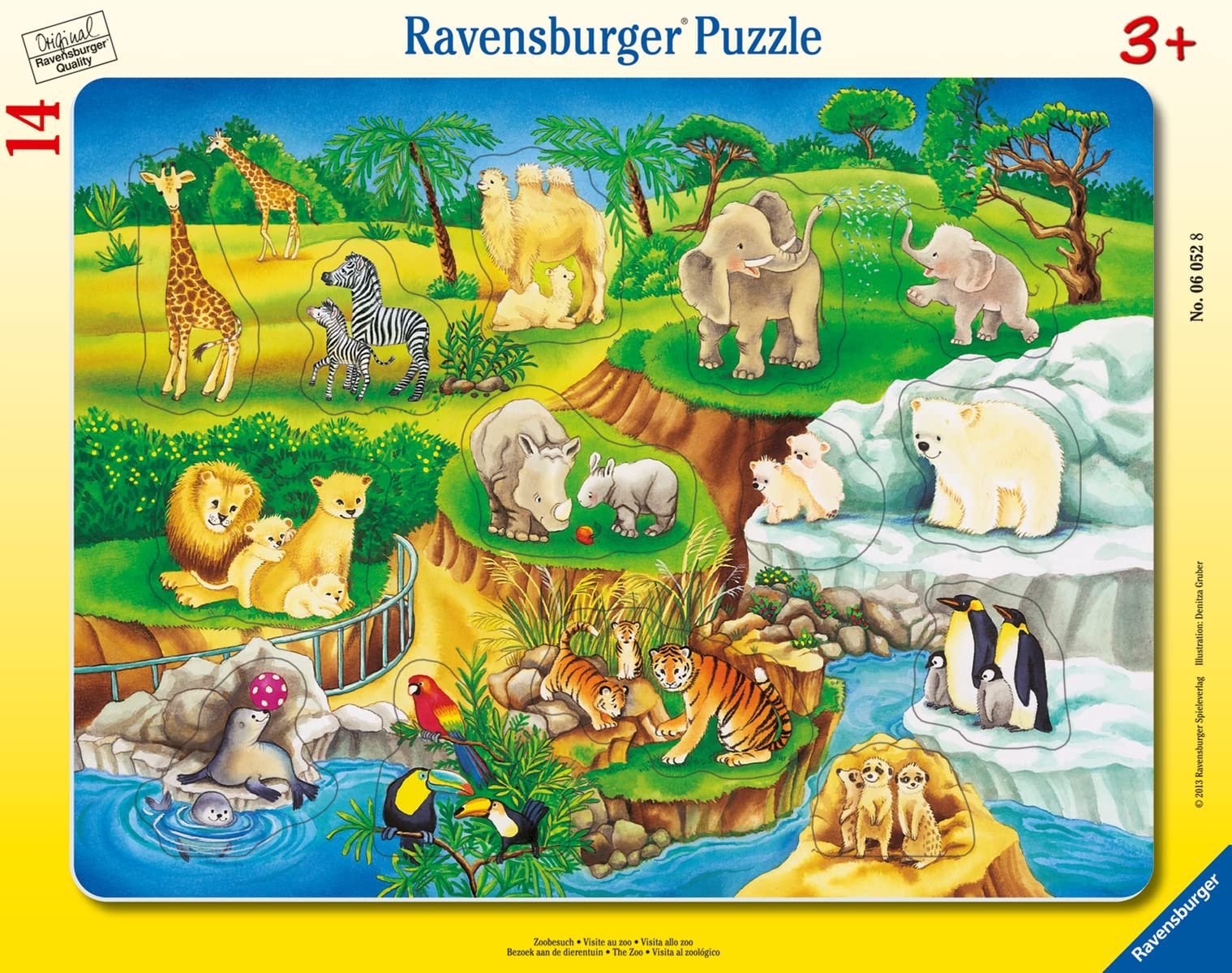 Пазл-рамка Ravensburger 06052 Визит в зоопарк, фото №1