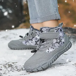 Зимняя обувь босиком Детская теплая зимняя обувь для мальчиков и девочек Легкие нескользящие synthetic.ua - Фото 1