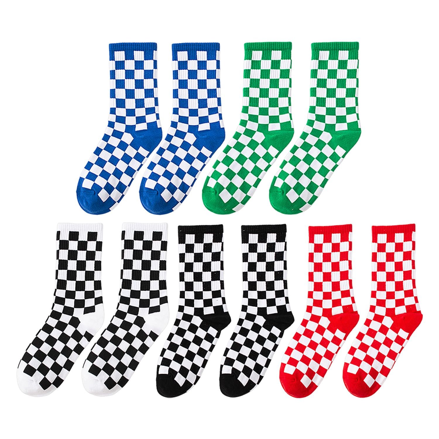 Носки в клетку Женские Модные и Трендовые Носки Спортивные Носки, 5 пар, фото №1