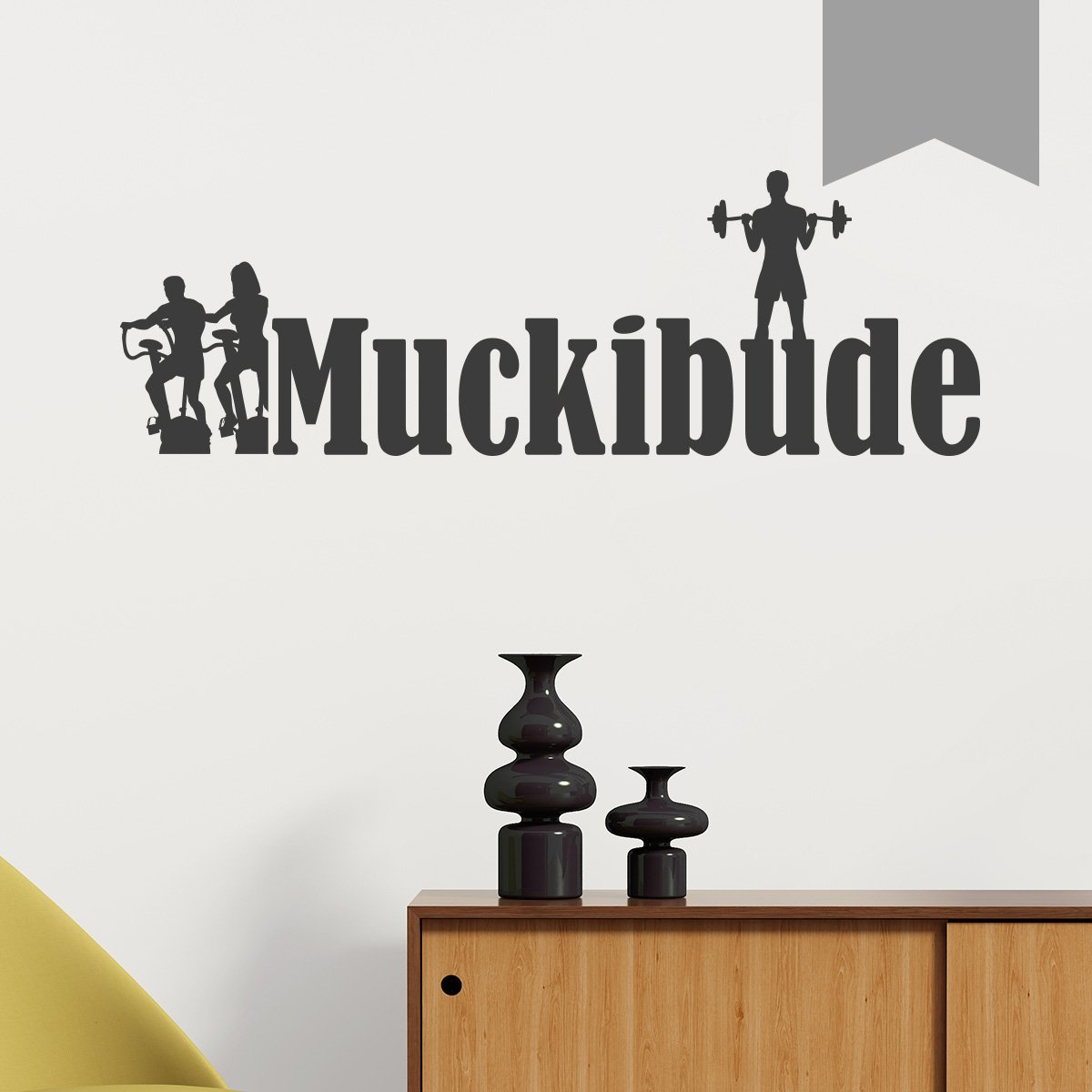 Наклейка на стіну Mucki Bude 50 x 16 см 33 кольори 5 розмірів, фото №1