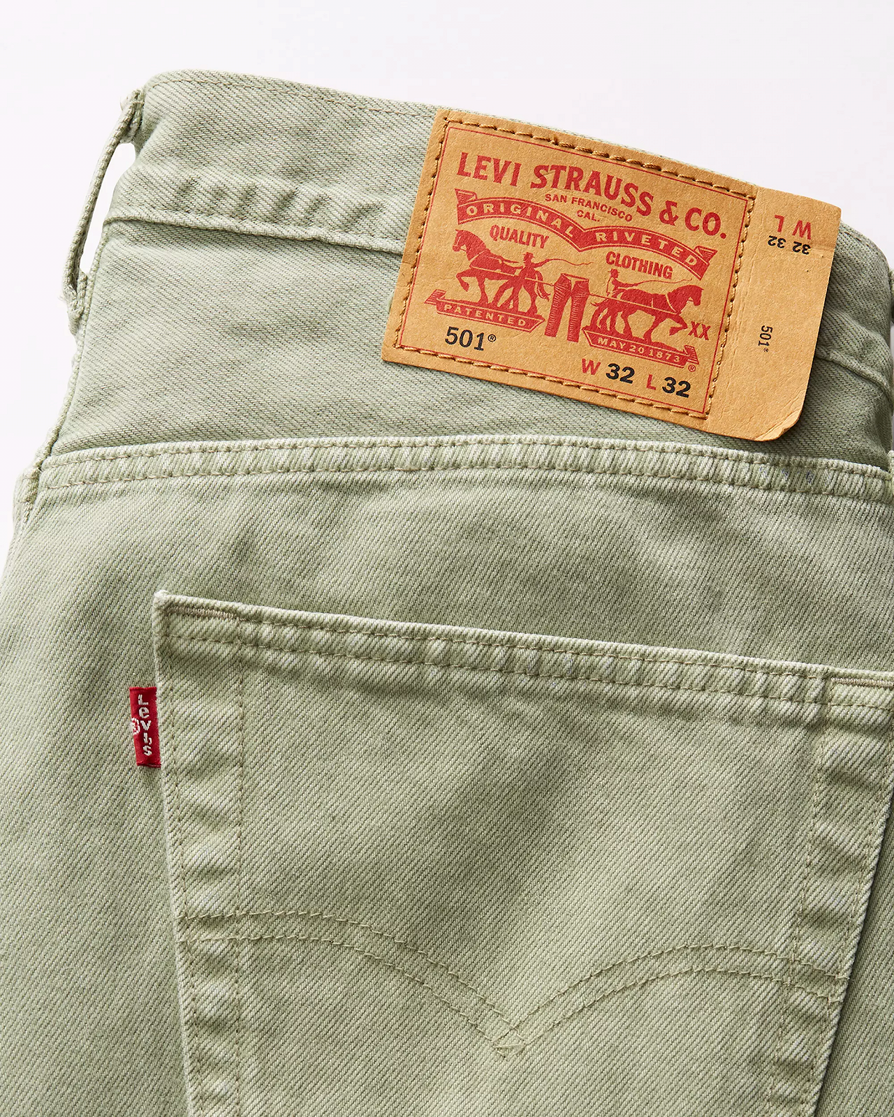 Чоловічі джинси Levis - 501 Levis Original Green Night Shades - Mens - 32, фото №5 Чоловічі джинси Levis - 501 Levis Original Green Night Shades - Mens - 32, фото №5