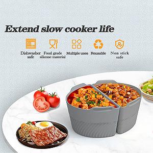 Вставки MOUMOUTEN Silicone для мультиварки Кухонные аксессуары многоразовые разделители для готовки Лёгкая очистка Серый synthetic.ua - Фото 1