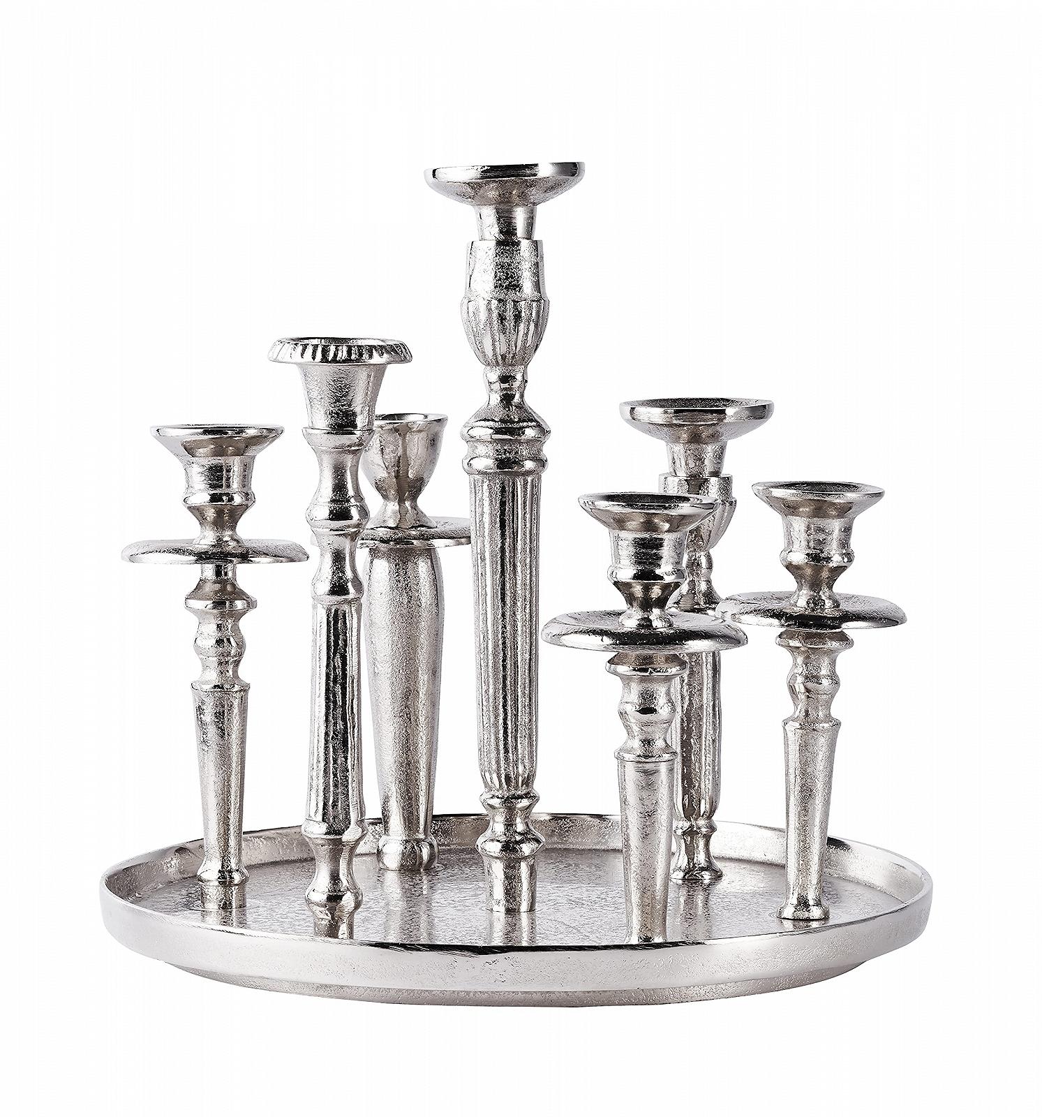 Свічник MichaelNoll 7 Arms Aluminium Silver Raw 30 x 30 x 35 см, фото №2