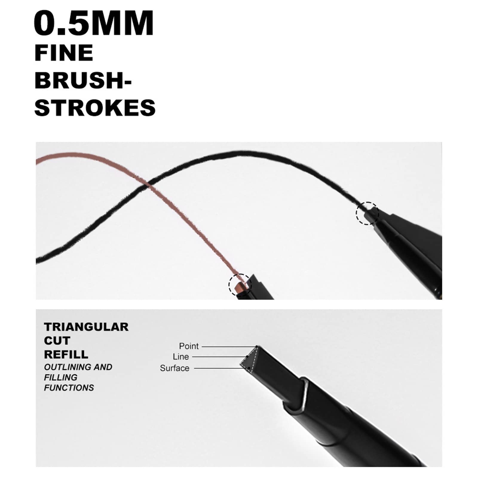 Олівець Der Wasserfeste Augenbrauenstift Makeup Brow Stylist Definer Zeichnet Winzige Brauenhärchen Und Füllt Spärliche Bereiche Und Lücken Mit Дем Pinsel Auf, фото №5