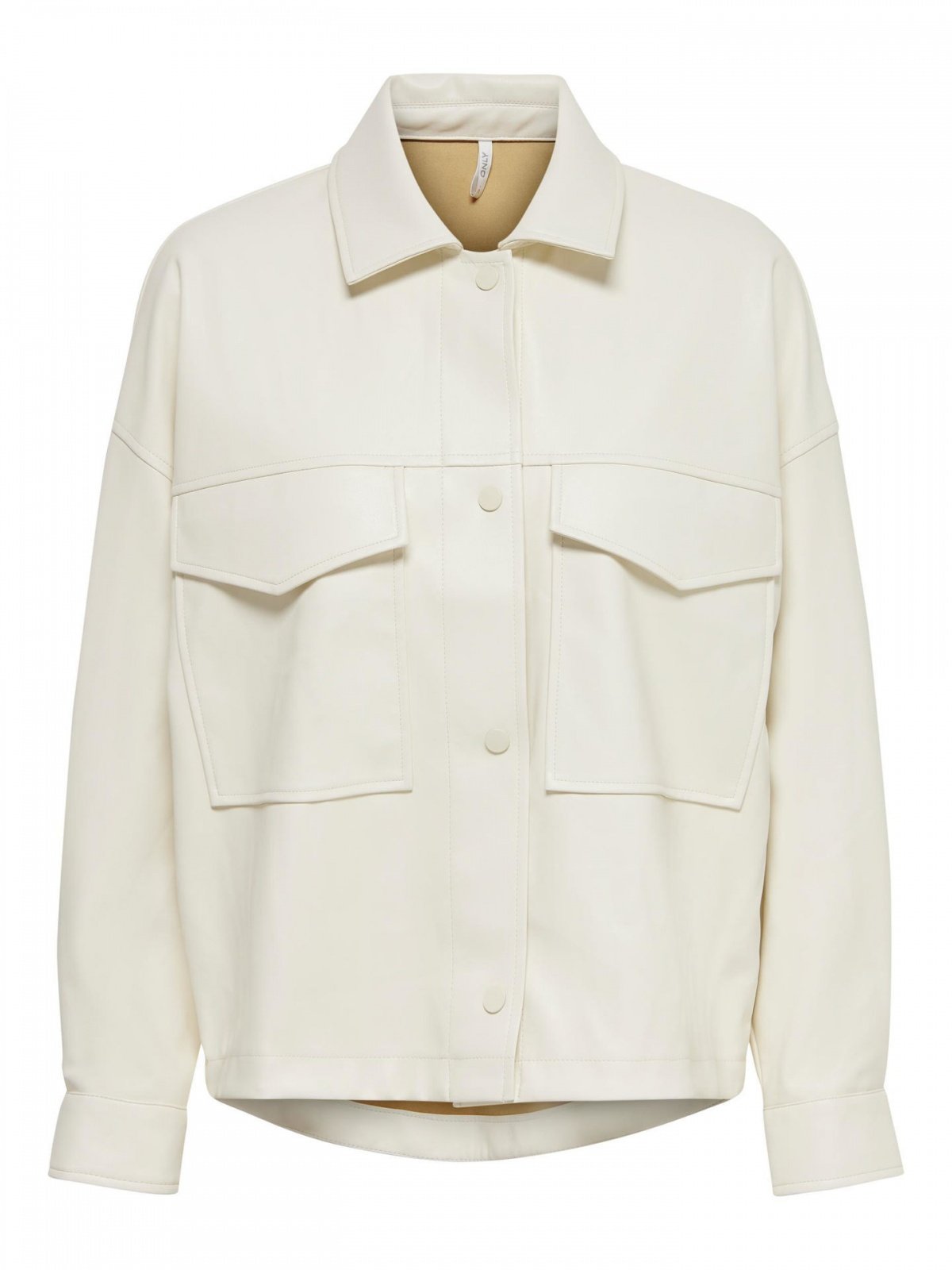 Куртка ONLY ONLALISA FAUX LEATHER SHACKET OTW 15226887 Бежевый L, фото №1